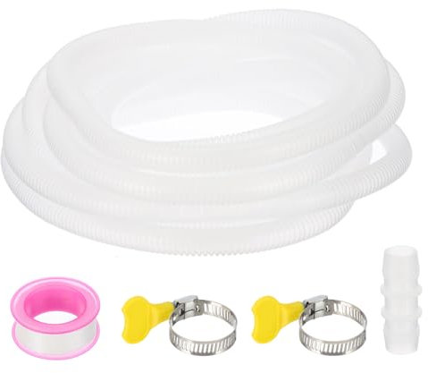 PATIKIL 3 Meters Air Conditioner Drain Hose Kit Universal AC Drain Hose for Replacement Drain Hose Extension Mini Split AC Ductless Heat Pumps AC Drainage HVAC Extender, Clear