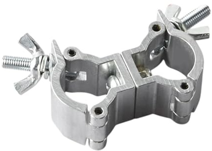 MagiDeal Truss Clamp Aluminum 15kg Capacity Heavy Duty for DJ Lighting Stage Lightings Fixture for Bar Stage Accessories DJ Light Clamp, Double Hook Silver