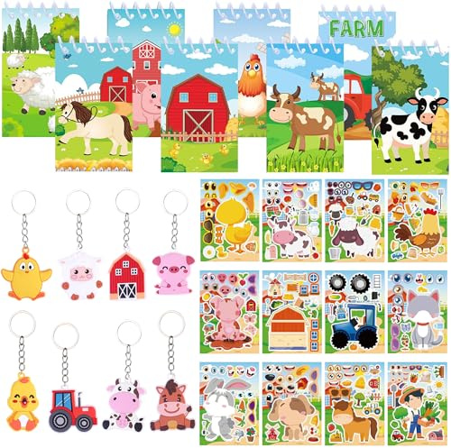 detalles fiesta cumpleaños niños niñas obsequios invitados animales granja | detalles fiesta cumpleaños niños niñas obsequios invitados animales granja llaveros pulseras cumpleaños infantiles para niños
