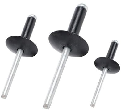 Rivetto cieco a testa larga con flangia in alluminio nero da 500 pezzi(4x16x12mm)