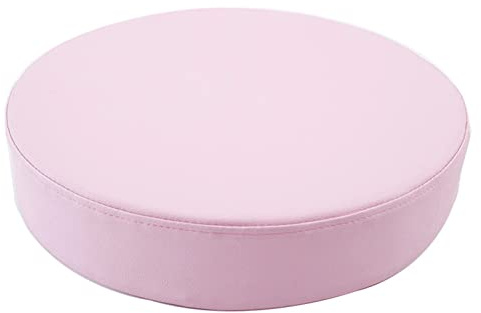 Waterproof Outdoor Seat Cushion 40cm Round Garden Chair Pad Thick Non-Slip Cushion Dirt-Resistant Upholstered Seat Pad Easy to Clean Pink