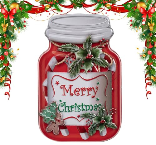 Contenitori per biscotti natalizi con coperchio, scatola di latta natalizia con coperchio, contenitore per confezioni di biglietti, caramelle, biscotti, calza della Befana, per