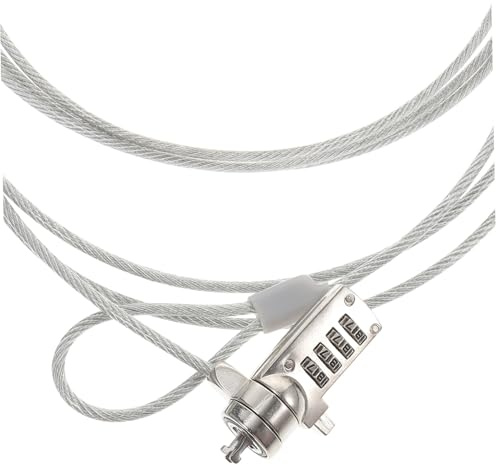 BATHVEVE Cable Laptop Lock Combination Anti-theft Security Hardware for Tablets and Notebooks Chain Lock with Quick One-hand Operation