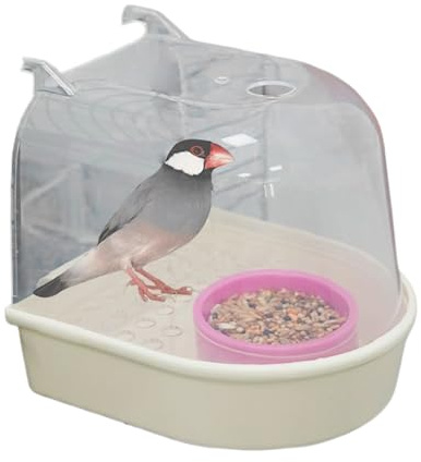 Vogelbad Für Den Käfig,Durchsichtiges Ausziehbares Haustierzubehör - Badewanne Für Wellensittiche - Für Die Fütterung Von Vögeln In Volieren, Für Mönchssittiche, Für Innen- Und Außenbereich, Für Zuhau