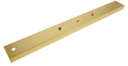 WOONEKY Goldene Metall Leuchtenfassungsplatte Rechteckig aus Eisen mit Stabiler Mehrkopf Hängelampenbaldachin für Moderne Deckenbeleuchtung im Eleganten Design