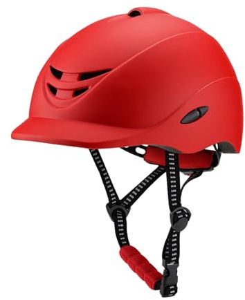 kowaku Casco Ecuestre para Equitación con Ajuste de Circunferencia Protección contra Impactos Y Ventilación Eficiente Fabricado en PC Adecuado para Niños, L