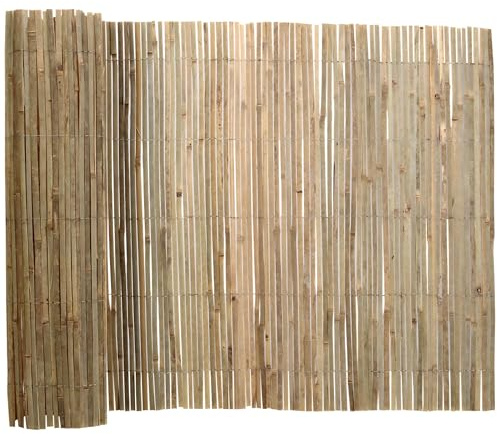 Bambus Sichtschutzmatte für Zaun und Balkon, natürlicher Sichtschutz aus Bambus, Zaunabdeckung und Balkonverkleidung, naturbelassen, 100 x 300 cm (A)