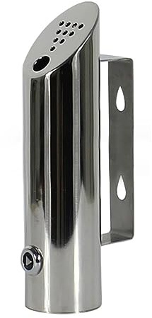 Stainless Steel Wall Mounted Outdoor Ashtray, Waterproof Easy Clean Public Ashtray for Mall Hotel Lobby Elevator Entrance KTV, 1.97x7.87inch