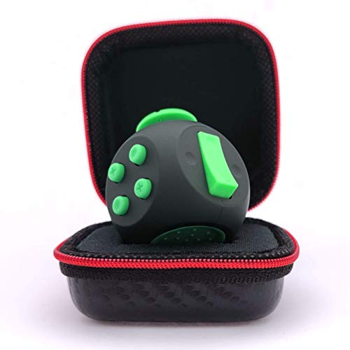 PILPOC theFube Fidget Toy - Premium Qualität Fidget Cube Mit Exklusiver Schutzhülle, Anti Stress Spielzeug, ADHS, Antistress Würfel [Schwarz & Grün]