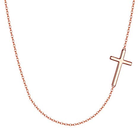 EVER FAITH Damen Halskette 925 Sterling Silber Täglich Braut klassische religiöse Kreuz Anhänger Kette Hals Schmuck