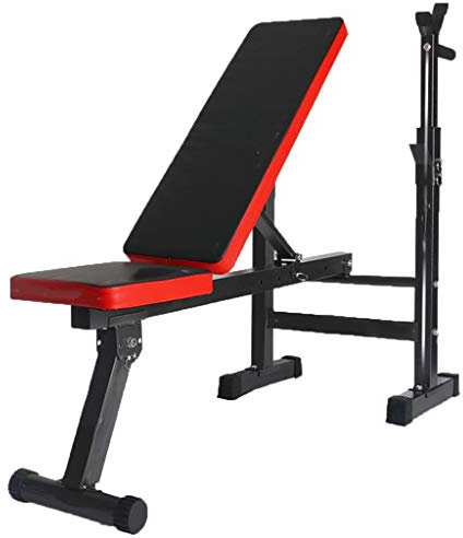 Hantelbänke Squat Rack Bankdrücken Herren Fitness Langhantel Rack Multifunktionsregal Einstellbare Halterung Home Indoor-Fitnessstudio Faltbar Krafttrainingsstand