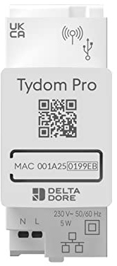 Delta Dore - Passerelle maison connectée pour tableau électrique Tydom Pro. Box domotique, sans abonnement, compatible contrôle vocal, commande à distance – 6700117 Blanc