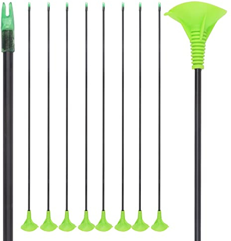 NIKA ARCHERY 60 cm (26 tum) pilar bågskytte set om 8 glasfiber med orange sugkopp barnbåge