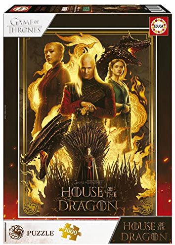 Educa - Puzzle 1000 Teile für Erwachsene | House of Dragon, Game of Thrones, 1000 Teile Puzzle für Erwachsene und Kinder ab 14 Jahren (19574)