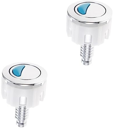 DOITOOL 2pcs Toilet Handle Replacement Kit Dual Flushing Toilet Button Material for Water Tank for Home Bathroom Use