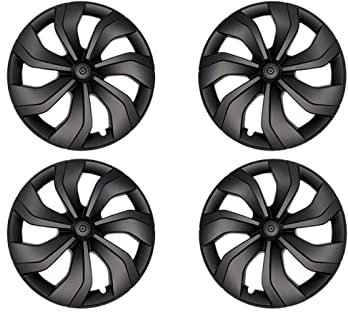 4PCS 19 Zoll Automotive Radkappe Vollkappe Leistung Ersatz Radkappe Zubehör, kompatibel for Tesla Model Y 2017-2023