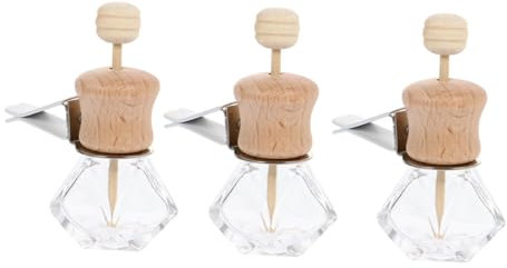 Healvian 3 Stück Aromatherapie Duftflaschen Glas Aromadiffusor Auto Lüftung Aromaflasche Luftfrischend Aromatherapie Diffuser Für Auto Innenraum
