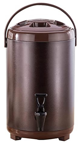 ANSNOW Heißwasserspender Aus Edelstahl 304, Isolierfassbehälter Mit Wasserhahn Und Klappbarem Ständer, Getränkespender Für Glühwein Für Cafeteria-Partyveranstaltungen/-/9,5 L
