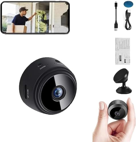 Mini 1080p HD Wireless Magnetic Security Camera, Spyfocus Magnetic Mini Security Camera, Night Vision Motion Detection Security Cam Covert Cameras, Outdoor Spy Focus Security Cameras, With App (1 Pcs)