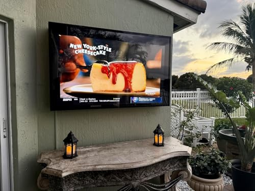 acrtmatic Outdoor Weatherproof TV Storage Cover for 50 to 55 inch TV with Lock, Durable Hard Shell, Transparent and Dustproof for 50 to 55 Screens