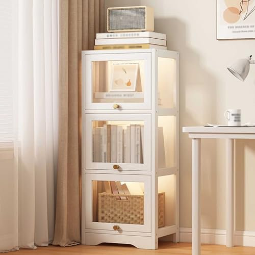 Snaweo Acryl Vitrine, Sammlervitrine Groß, Klarer Acryl Kasten Organizer, Schaukasten Staubdichte, mit Großer Kapazität Regal Display Case, für Action-Figuren Spielzeug (Size : 15.7x11.8x41.7/40x30x