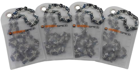 SÄGENSPEZI Set 4x Sägekette 1/4 1,1 mm 64 TG Halbmeißel Kettenkonfigurator Ersatzkette passend für fast alle Kettensägen-Modelle