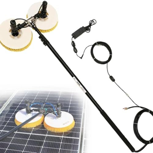 Solar Pphotovoltaic Cleaning Machine, Electric Water Spray Cleaning Tool, Double Head Scale Power Photovoltaic Cleaning Machine, Window Cleaner Special Roof Water Brush,7.5M/24.6FT