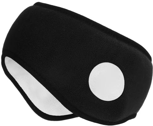 WRITWAA Sleeping Earmuff Headband Fleece Ear Cups with Earplugs Soft Ear Muffs for Sleeping Hook and Loop Fit for Winter Travel Bedroom Rest and Outdoor Use
