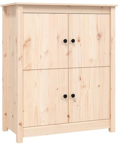 HETFTJN Regal Schmal Arbeitsplatte Küche Schuhschrank Schränkchen - Sideboard 83x41,5x100 cm Massivholz Kiefer für Flur Schlafzimmer Wohnzimmer Küche