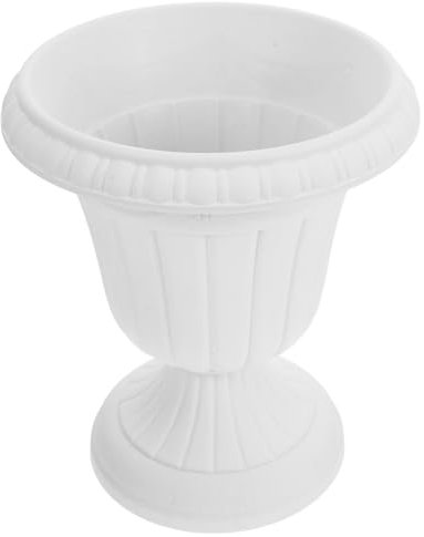 OFFSCH Säulen-pflanzgefäß Klassischen Urnen-Stil Mit Sockel Antike Römische Inspiration Für Innen Und Außendekoration Multifunktionales Design Als Tisch Oder Hochzeitsdekoration