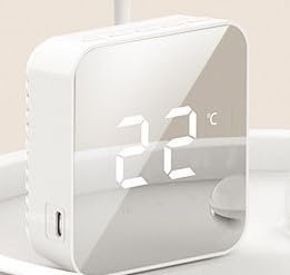 Sprachgesteuerter LED-Wecker mit anpassbaren Helligkeitsstufen für optimale Nachtsicht (weiß)