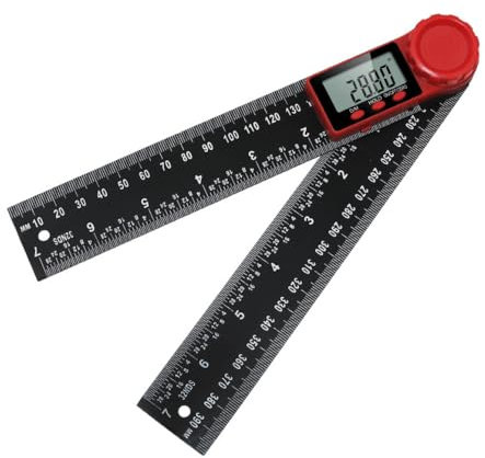 Digitaler Winkelmesser, Winkellineal mit 200 mm Lineal Winkelmessung 360° Winkel Messen Messwerkzeug für Metall- und Holzbearbeitung
