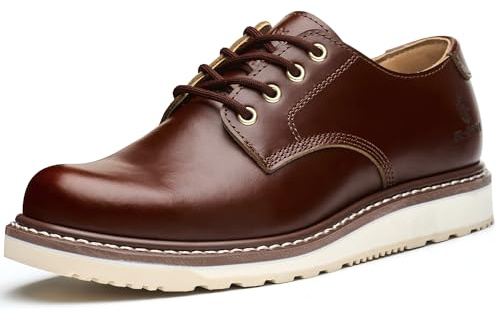 SL-Saint Botas de Moda de Copa Baja Para Hombre Hechas a Mano Zapatos de Cuero de Vaca Genuino de Moda Con Cordones