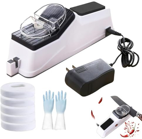 Surudoisharp Pro Electric Knife Sharpener, Prosharpen Electric Knife Sharpener, Automatic Knives Sharpener, Multifunctional Professional Double-Sided Portable Etercitenal Knife Sharpen (1Pcs)