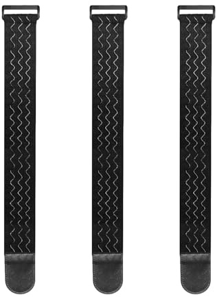 WOUYTPE 2 Piezas Bandas Elásticas con Cierres, Cinchas Elástica, Correas Multiusos Textiles. Adecuado para Baño, Aseo, Bicicleta, Equipaje, Elasticidad Antideslizante (Negro)