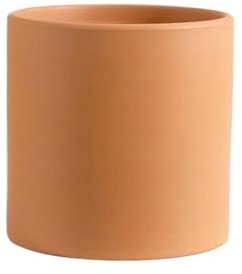 Blumentöpfe Zylindrischer Blumentopf aus Terrakotta, mit Drainagelöchern, Tisch-Pflanzgefäß, for drinnen und draußen, Schlafzimmer, Arbeitszimmer, Garten, Balkon (3 Größen) für Kakteen und Sukkulenten