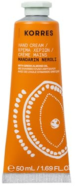KORRES MANDARIN NEROLI Handcreme, intensiv pflegende Handcreme mit Süßmandelöl, frischer Mandarinenduft mit Neroli, silikon- & parabenfrei, für unterwegs, ideal für trockene Hände, 50 ml