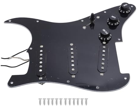 11 Hole Electric Guitar Pickguard, Pre Wired SSS Pickguard, Single Coil Pickup Set, for ST Electric Guitar Upgrade