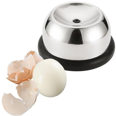 Picadora de huevos de acero inoxidable, práctica herramienta de cocina para huevos crudos y cocidos con mango ergonómico, separador de agujeros para pelar rápidamente (1 unidad)