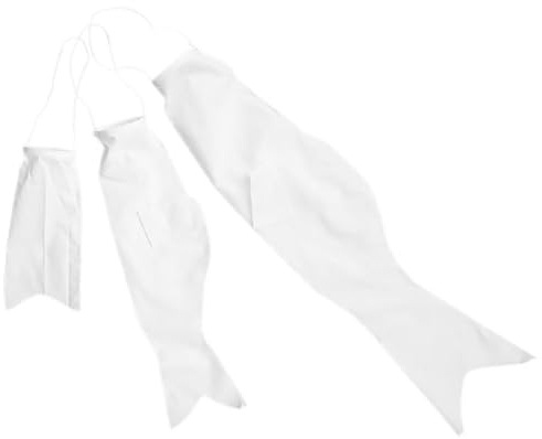 NUOBESTY 3 Stück Leere Koi Windsäcke Selbstgemacht Karpfenflaggen aus Stoff In 25cm 45cm und 70cm Japanische Fisch Windsäcke zum Bemalen Dekoration für Garten und Balkon