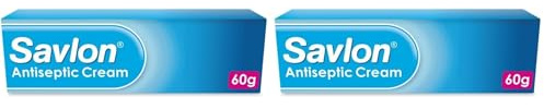 Savlon Antiseptic Cream, Cleanses & Helps Prevent Infection, First Aid for Minor Cuts & Wounds, Spots, Blackheads, Nappy Rash, Sunburn, Sores & Blisters (60g, 2 pack)