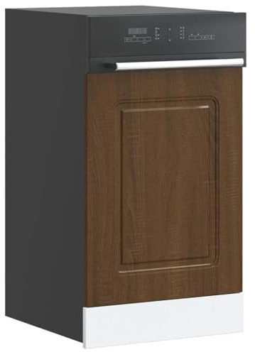 Owoxanthellate Kalmar - Mascherina per lavastoviglie effetto quercia, 45 x 1,5 x 67 cm, in legno robusto e facile da pulire, design moderno, universale, per cucina da incasso, cucina, piano di lavoro