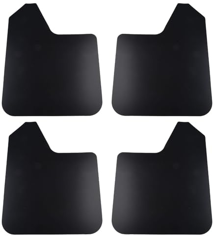 Hoppipola Paraspruzzi anteriori e posteriori per auto, SUV, camion, colore nero, per plastica PP+TPO, set da 4 pezzi