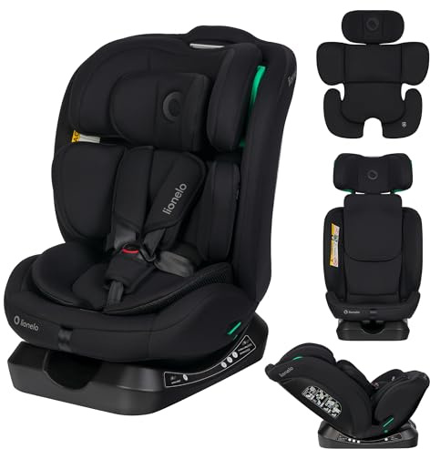 Lionelo Aart i-Size Silla de coche, 40-150 cm, R129 | Montaje con cinturón del coche, reposacabezas e inclinación regulables, reductor y apoyo lumbar