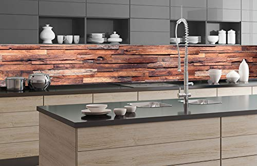 Dimex Küchenrückwand Folie selbstklebend HOLZWAND | Klebefolie - Dekofolie - Spritzschutz für Küche | Premium QUALITÄT - Made in EU | 350 cm x 60 cm
