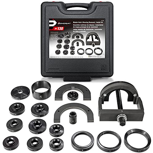 Powerbuilt 22 Pc. Master Hub and Wheel Bearing Removal and Installation Kit Self Centering Design Fits Most Front, Rear and All Wheel Drive Vehicles, Provides Easy Bearing Swaps With No Press Required