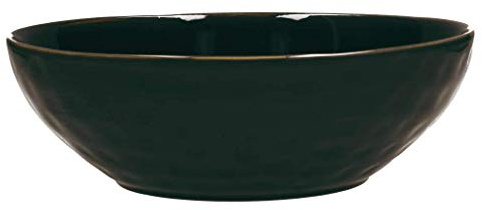Rose e Tulipani Stoneware - Ensaladera negra de 26 cm