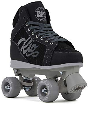 Rio Roller Lumina Quad Rollschuhe, Schwarz/Grau, Größe 35,5