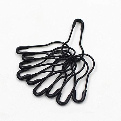 YUE QIN 1000 Stück Mini Sicherheitsnadeln Calabash Pin,Maschenmarkierer Sicherheitsnadeln Schwarz für DIY Fertigkeit-Herstellung und Kleidung