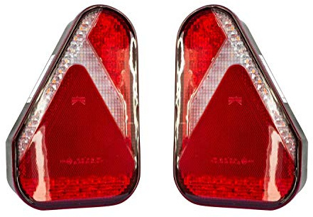 Aspöck Earpoint LED Rückleuchten Set links und rechts 12 bis 24 V LED 2x Kabel 0,8 m 5-polige Bajonettanschlüsse 146 mm breit 219 mm hoch 52,5 mm tief für Anhänger Lkw und